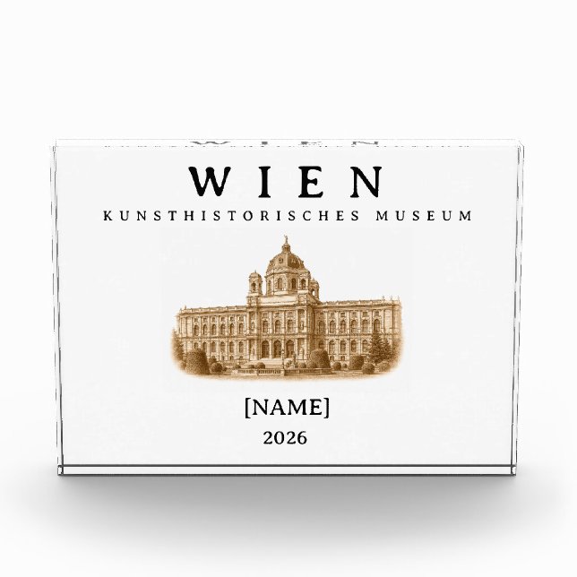 Wien Kunsthistorisches Museum | Name & Jahr Fotoblock (Vorderseite)