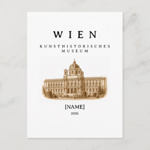 Wien Kunsthistorisches Museum Name & Jahr Postkarte