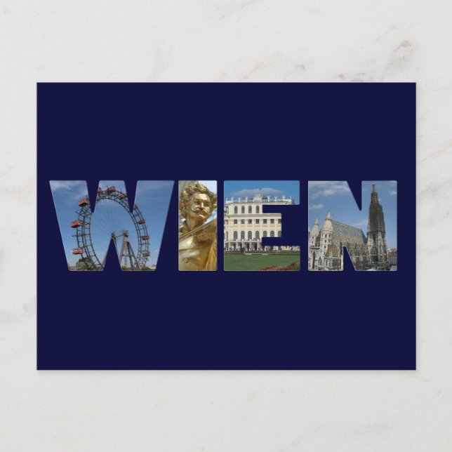 Wien Logo Wien Österreich Postkarte (Vorderseite)