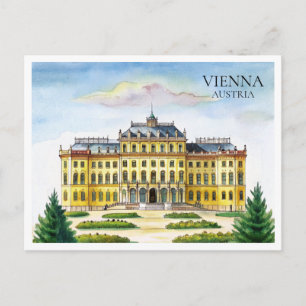 Wien Österreich Aquarell Stadt Reise Postkarte