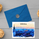 Wien Österreich Aquarell Stadtansicht Postkarte<br><div class="desc">Schönes Aquarellwerk in Wien,  das die einzigartige Architektur und Sehenswürdigkeiten der österreichischen Hauptstadt zeigt. Das Hotel ist sehr zentral gelegen.</div>