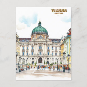 Wien Österreich Aquarellmalerei Postkarte