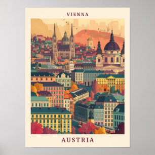 Wien Österreich Elegante Art Vintage Poster
