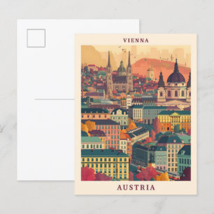 Wien Österreich Elegante Art Vintage Postkarte