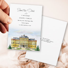 Wien-Österreich-Hochzeit in Urlaubsort Save the Da Save The Date