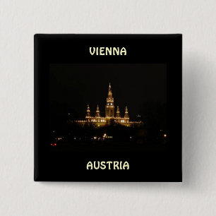 Wien, Österreich in der Nacht Button
