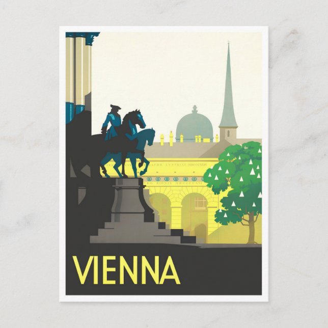 Wien Österreich Jahrgang Reise Postkarte (Vorderseite)