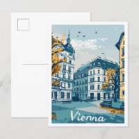 Wien Österreich Kunst Vintage Reise Illustration