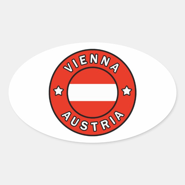Wien Österreich Ovaler Aufkleber (Vorderseite)