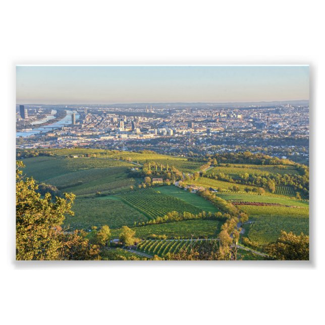 Wien, Österreich, Panorama aus Kahlenberg Fotodruck (Vorne)