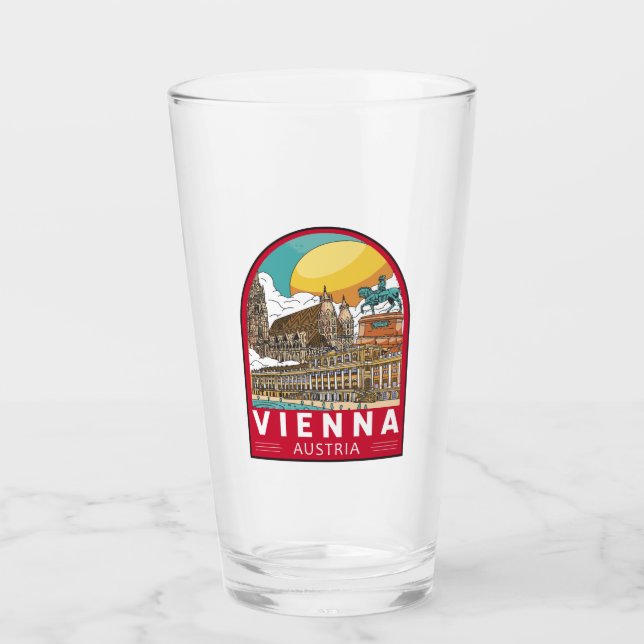 Wien Österreich Reisemarke Glas (Vorderseite)