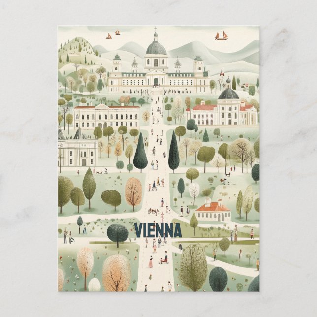 Wien Österreich Reisen Postkarte (Vorderseite)