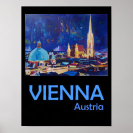 Wien Österreich Retro Travel Poster