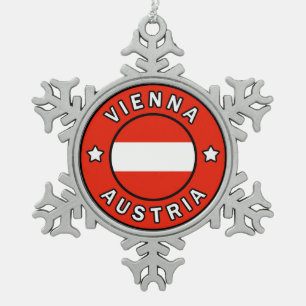 Wien Österreich Schneeflocken Zinn-Ornament