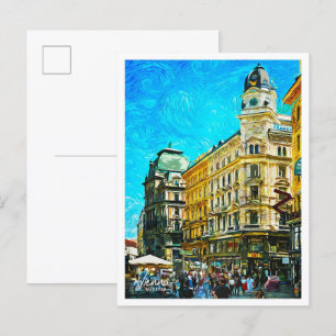 Wien Österreich Schönes Ölbild Landschaft Postkarte