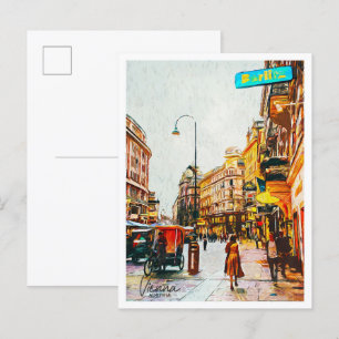 Wien Österreich Schönes Ölbild Stadt Postkarte
