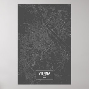 Wien, Österreich (schwarz weiß) Poster