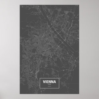 Wien, Österreich (schwarz weiß) Poster