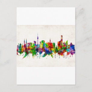 Wien Österreich Skyline Feiertagspostkarte