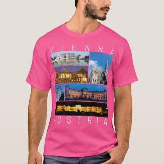 Wien Österreich Souvenir Berühmte Sehenswürdigkeit T-Shirt