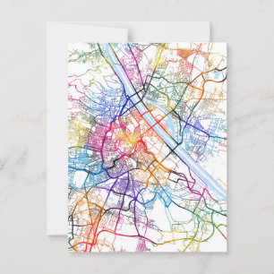Wien - Österreich - Stadtkarte Postkarte