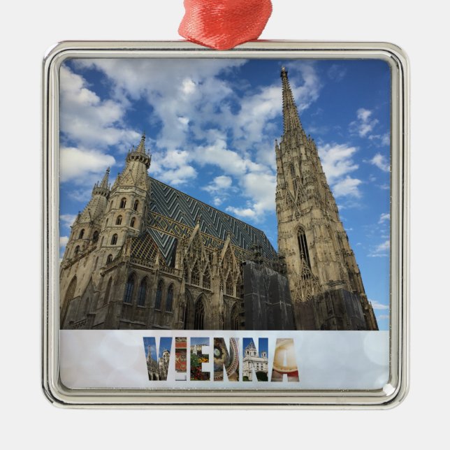 Wien Österreich Stephansdom Ornament Aus Metall (Vorne)