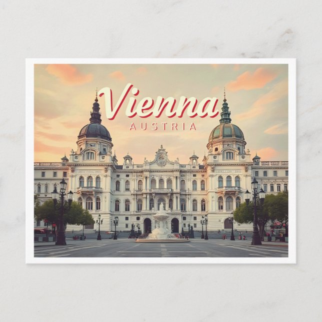 WIEN ÖSTERREICH VINTAG POSTKARTE (Vorderseite)