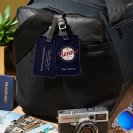 Wien Österreich Vintage Hauptstadt Wiener Melange Gepäckanhänger