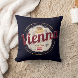 Wien Österreich Vintage Hauptstadt Wiener Melange Kissen