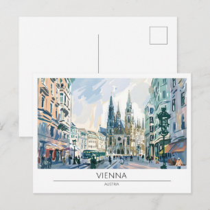 Wien Österreich Vintage Kunst Reise Postkarte