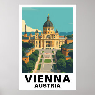 Wien Österreich Vintage Reise Barock Kunst Druck Poster