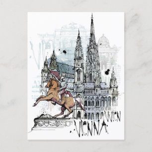 Wien Österreich Vintage Reise Tourismus Souvenir Postkarte