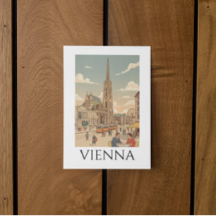 Wien Österreich Vintage Reisecafe Kultur Postkarte