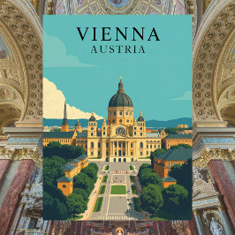Wien, Österreich Vintage Travel Art Postcard Postkarte