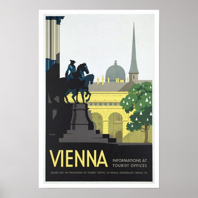 Wien Österreich - Vintage Travel Poster (Vorne)