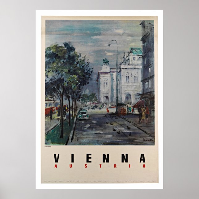Wien Österreich - Vintage Travel Posters Poster (Vorne)