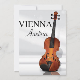 Wien Österreich Violin Reiseplakat