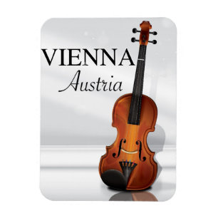 Wien Österreich Violin Reiseplakat Magnet