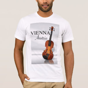 Wien Österreich Violine Reiseposter T-Shirt