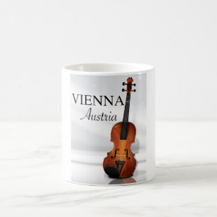 Wien Österreich Violine Reiseposter Tasse