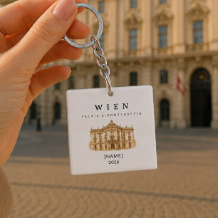 Wien Palais Liechtenstein Name & Jahr Schlüsselanhänger