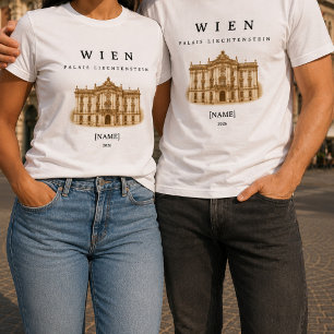 Wien Palais Liechtenstein Name & Jahr T-Shirt