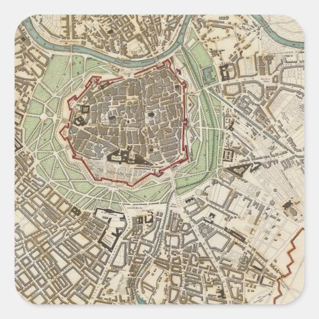 Wien Quadratischer Aufkleber (Vorderseite)