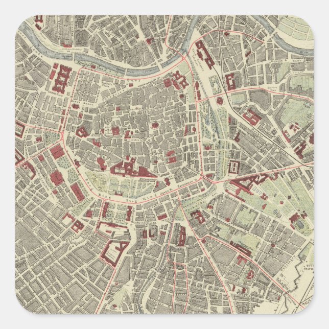 Wien Quadratischer Aufkleber (Vorderseite)