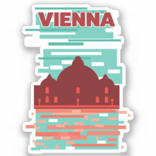 Wien Reiseplakat Aufkleber