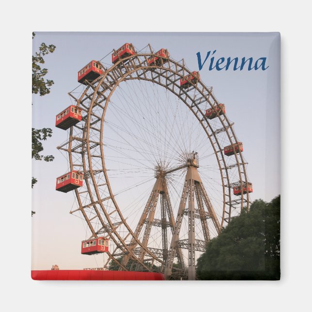 Wien-Riesenrad-Foto Magnet (Vorne)
