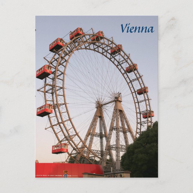 Wien-Riesenrad-Foto Postkarte (Vorderseite)