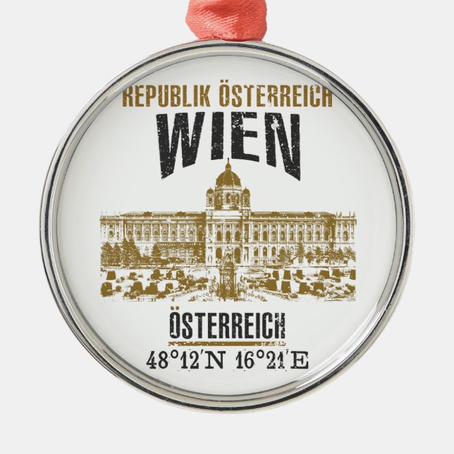 Wien Silbernes Ornament (Vorne)