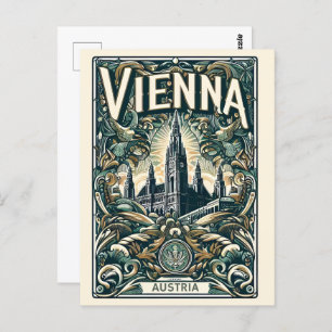 Wien Stadt Österreich Vintage Geschenke Postkarte