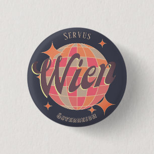 Wien Vienna Österreich Retro Button
